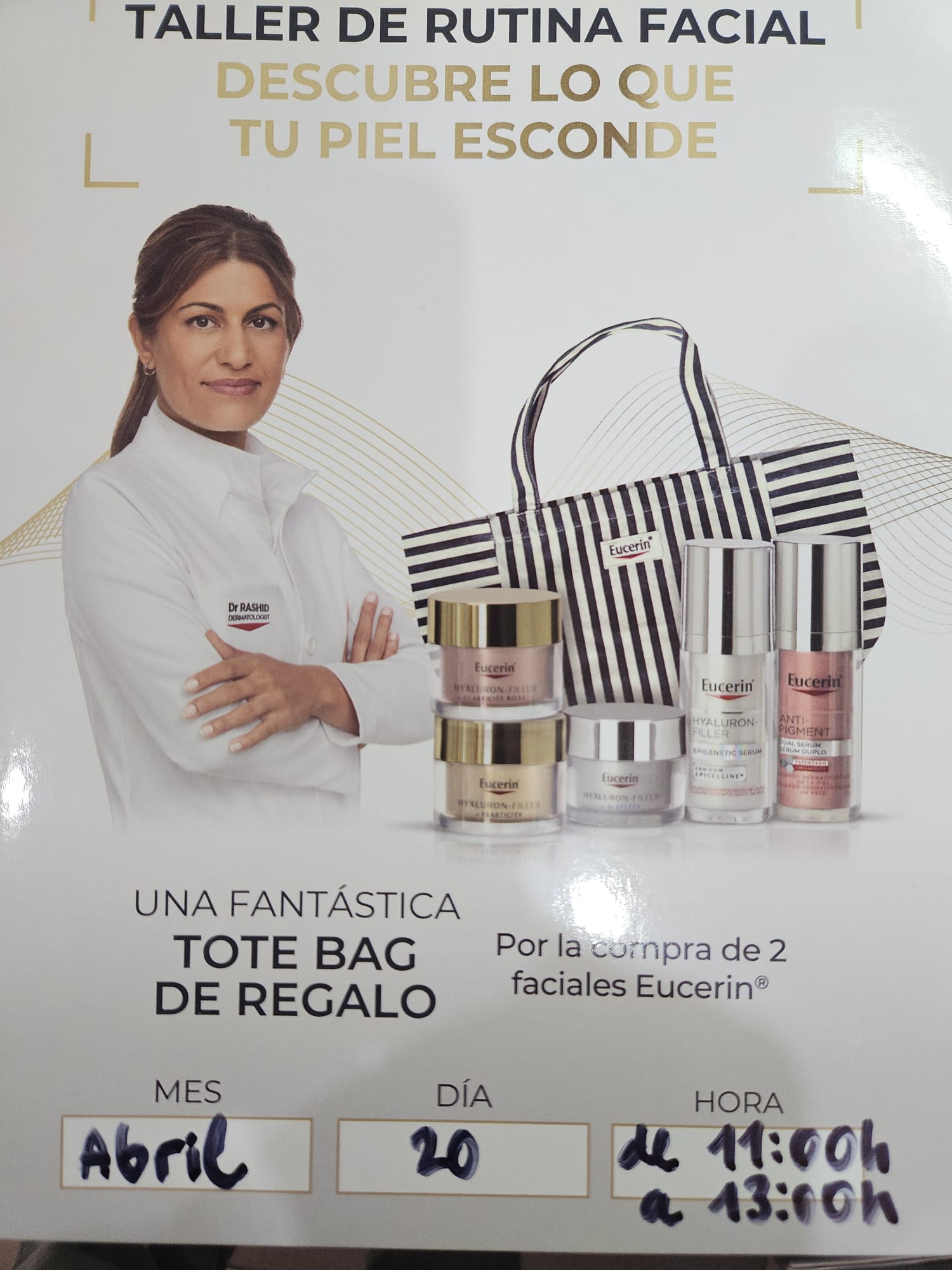 Taller de rutina facial con Eucerin